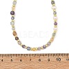 Faceted Natural Fluorite and Pearl Beaded Necklaces NJEW-JN06645-3