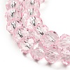 Transparent Baking Paint Glass Beads Strands DGLA-A034-T6mm-D04-3