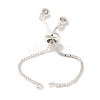 Rack Plating Adjustable Brass Box Chain Slider Bracelet Making LS-KK-M285-03S-1