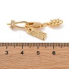 Brass Micro Pave Clear Cubic Zirconia Lobster Claw Clasp KK-C076-07G-3