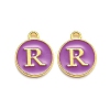 Golden Plated Alloy Enamel Charms ENAM-Q437-12R-1