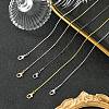 5Pcs 5 Colors Brass Square Snake Chain Necklace Making MAK-YW0001-24-5
