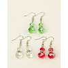 Stylish Faceted Glass Calabash Dangle Earrings EJEW-JE00428-1
