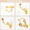 36Pcs Brass Screw On Clip-on Earring Findings KK-SP0001-18G-6