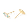 Enamel Horse Eye Stud Earrings EJEW-P201-01G-2