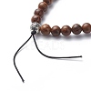 Wood Beads Stretch Bracelets Making BJEW-PH00009-04-3