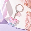 Glass & Acrylic Butterfly Keychain KEYC-JKC00649-01-2
