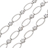 Handmade Brass Pave Clear Cubic Zirconia Oval Link Chains CHC-G027-02P-1