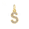 Brass Cubic Zirconia Pendants with Jump Rings LS-FIND-PW0024-09S-1