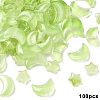 100Pcs 2 Styles Transparent Spray Painted Glass Beads GLAA-YW0005-14A-1