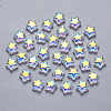 Transparent Spray Painted Glass Beads LS-GLAA-R211-04-G05-1