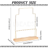 Iron Multi-Tier Earring Display Organizer Holder EDIS-WH0035-05LG-2