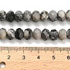 Natural Black Silk Stone/Netstone Beads Strands G-Z111-A45-6