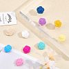 40Pcs 10 Colors Food Grade Eco-Friendly Silicone Focal Beads SIL-CA0001-46-4