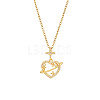 Brass Pave Crystal Rhinestone Pendant Necklaces for Wowen GP4865-1-1