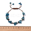 Adjustable Natural Apatite Braided Bead Bracelets for Women BJEW-U035-02N-5