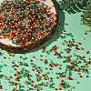 4 Colors Christmas 12/0 Glass Round Seed Beads SEED-X0058-01B-5