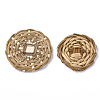 Handmade Reed Cane/Rattan Woven Beads WOVE-Q077-02-2