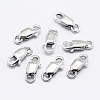 Rhodium Plated 925 Sterling Silver Lobster Claw Clasps STER-K167-075D-P-2