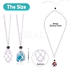 Braided Waxed Cotton Thread Cords Macrame Pouch Necklace Making AJEW-SW00019-2
