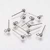 202 Stainless Steel Ball Stud Earring Findings STAS-F141-06P-2mm-1