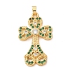Brass Micro Pave Cubic Zirconia Pendants CU-CBA2F11-17G-03-1