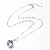 Glass Pendant Necklace NJEW-D281-B-13S-2