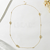 Simple Iron Double Ring Cable Chain Long Necklaces for Women WE4391-5