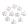 Baking Paint Transparent Glass Bead Caps DGLA-N014-06B-03-1
