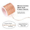 Brass Coated Iron Flat Cable Chains CH-TAC0007-02RG-4