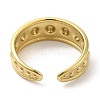 304 Stainless Steel Spot Open Cuff Ring for Women RJEW-I098-17G-3