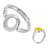 1Pc 925 Sterling Silver Adjustable Ring Components STER-BC0003-97G-P-1