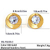 304 Stainless Steel Pave Clear Cubic Zirconia Stud Earrings for Women WG13AAB-01-1