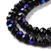 Electroplate Opaque Solid Color Glass Beads Strands X-EGLA-A034-P10mm-L01-3