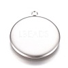Non-Tarnish 304 Stainless Steel Pendant Cabochon Settings STAS-G127-13-20mm-P-2