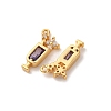 Brass Micro Pave Cubic Zirconia Pendants KK-K382-28G-01-2