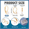 10Pcs Round Brass & ABS Imitation Pearl Leverback Earring Findings KK-TADJ0001-17-4