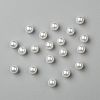 No Hole ABS Plastic Imitation Pearl Round Beads MACR-F033-7mm-24-2