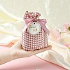 Cloth Tartan Gift Candy Drawstring Bags ST-CJ0003-01A-4