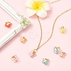 50Pcs Transparent Acrylic with ABS Plastic Pearl Charms PALLOY-CJ00181-6