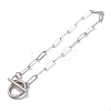 Tarnish Resistant 304 Stainless Steel Paperclip Chain Bracelets BJEW-O186-02P-1
