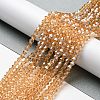 Transparent Electroplate Glass Beads Strands EGLA-A039-T4mm-A18-2