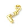 Rack Plating Brass with ABS Plastic Pearl European Dangle Charms KK-G501-02L-G-2