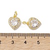 Valentine's Day Brass Micro Pave Clear Cubic Zirconia Charms KK-K360-23G-3