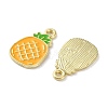 Fruit Alloy Enamel Charms PALLOY-S058-01LG-19-2