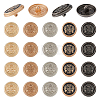 40Pcs 5 Styles 1-Hole Alloy Shank Buttons FIND-DC0005-77A-1