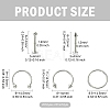 40Pcs 20 Styles 316L Surgical Stainless Steel & 316 Surgical Stainless Steel Hoop Nose Rings & Labrets AJEW-CJ0001-73-2
