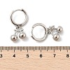 Brass Cherry Hoop Earrings EJEW-M077-19P-02-5