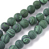 Synthetic Malachite Beads Strands G-F668-19-4mm-1