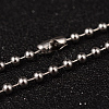 Tarnish Resistant 304 Stainless Steel Ball Chain Necklaces NJEW-L427-03P-1